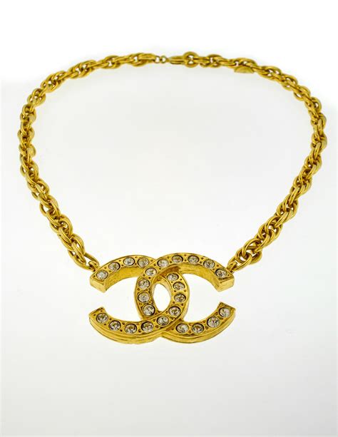 chanel logo jewelry necklace|genuine Chanel necklace.